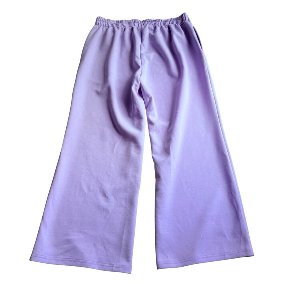 Scarlett Purple Wide-Leg Trousers with Elastic Waistband - Picture 2 of 5